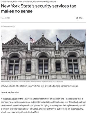 New York States security services tax makes no sense SC Media 05 07 2025 02 02 PM